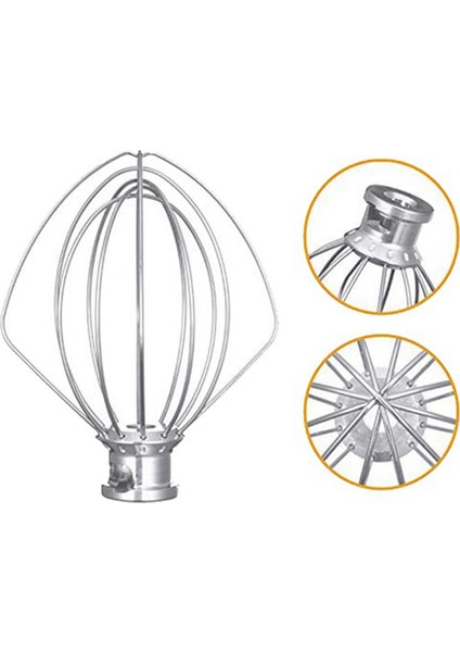 2x Paslanmaz Çelik Çırpma Teli 5K452WW Mutfak Makinesi Için 5KSM90-5KSM185 (Yurt Dışından) fırsatları