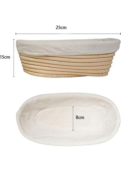 1 Adet Ekmek Pişirme, Oval Ekmek Fermantasyon Sepeti, Un Karıştırıcı Aksesuarları Ile, Mutfak Yapımı Araçları Için Kullanılan (Yurt Dışından)