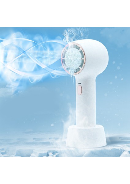 USB Taşınabilir El Fanı Soğutma Elektrikli Fan Masaüstü Ofis Soğutucu Fanlar Çok Fonksiyonlu Küçük Fan 2200MAH -Mavi (Yurt Dışından)