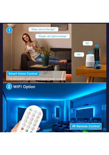 App Kontrollü LED Işık Çubuğu Uzaktan Müzik Senkronizasyonu 5050 Rgb Renk Değiştirme LED Işık Yatak Odası Ev Dekor Için 15 M Ab Tak (Yurt Dışından) indirimleri