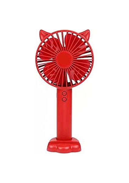 El Elektrikli Fan 3 Hız Değişken Hız Mini Taşınabilir Şarj Edilebilir Masaüstü Gece Lambası Sessiz Fan, -D ile (Yurt Dışından)