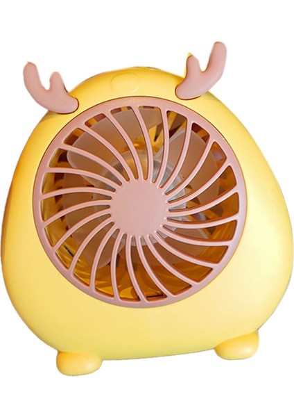 Yeni Açık Kahverengi El Küçük Fan USB Şarj Öğrenci Karikatür Taşınabilir Anahtarlık Mini Fan Hediye D (Yurt Dışından)