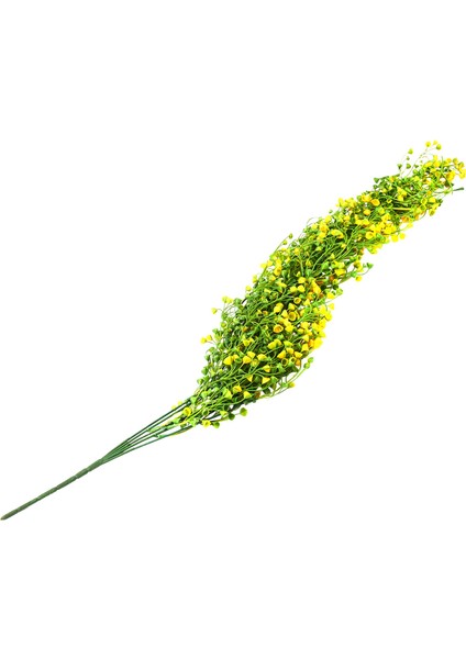 1 Adet Yapay Bitkiler Dekorasyon Duvar Dekoratif Plastik Yapay Rattan Çiçek Dize Otel Parti Ev Düğün Için Sarı (Yurt Dışından)