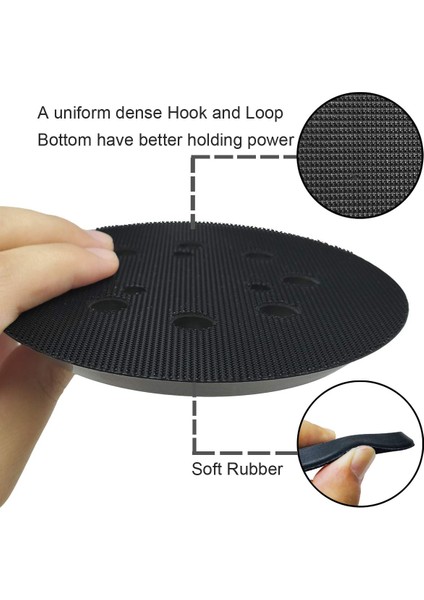 5 Inç 8 Delik Zımpara Kanca ve Döngü Yedek Zımpara Pedi BO5010,BO5030/K,BO5031K,BO5041K,XOB01Z Zımpara Makinesi (Yurt Dışından) indirimleri