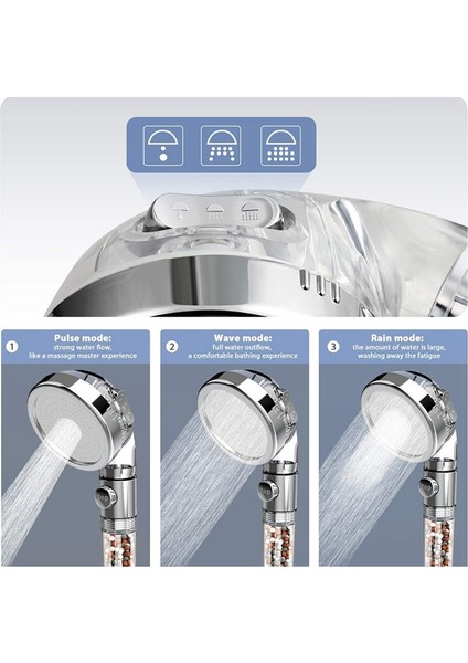 3 Mod Spa Iyon Filtresi Duş Başlığı Yüksek Basınç Tasarruflu Su El Duş Başlığı Premium Banyo Su Filtresi (Yurt Dışından) modelleri