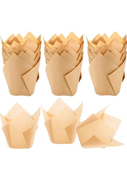 200 Parça Lale Cupcake Liner Pişirme Bardakları Düğün ve Doğum Günü Için Kağıt Cupcake ve Muffin Pişirme Bardakları (Yurt Dışından)