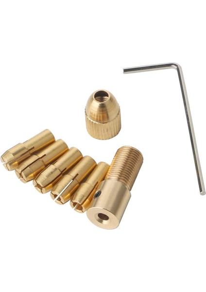 9 Adet 0.5-3mm Matkap Chuck Pens Seti 3.17MM Chuck Kelepçe Matkap Klasörü Için Bakır Kap Eksen Matkap Pens Aracı Kiti (Yurt Dışından)