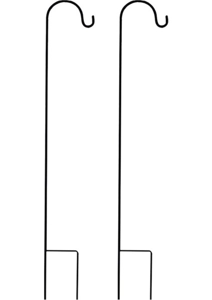 2x Çoban Kanca Pasa Dayanıklı Bahçe Hissesi Açık Metal Bitki Standı Askı Kuş Besleyici Kutup 120X10X1 cm (Yurt Dışından)