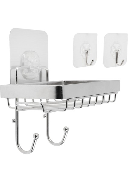 Sünger Kancalı Banyo Için Sabunluk Tutucu, Duvara Monte Duş Için Bar Sabunluk, Sabun Damlalıklı Tepsi Yapıştırıcısı (Yurt Dışından)