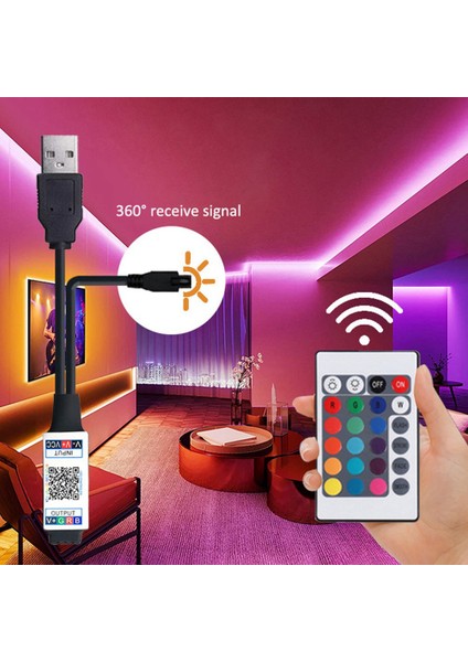 USB LED Işık Denetleyici Esnek Rgb 5V2835 24KEY Denetleyici Işık Su Geçirmez Olmayan Tv Arka Plan Işığı ile (Yurt Dışından) indirimleri