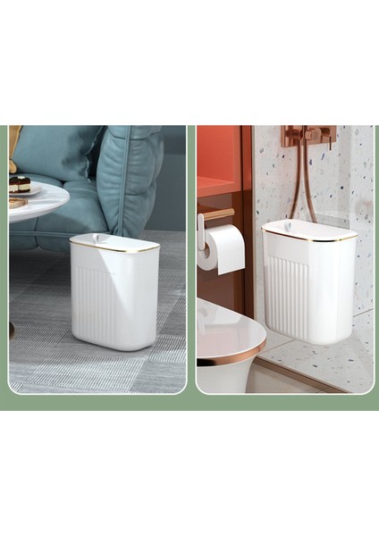 9l Kapak Duvara Monte Çöp Kovası Kapaklı Çöp Kutusu Mutfak Dolabı Kapı Asılı Çöp Beyaz (Yurt Dışından) fırsatları
