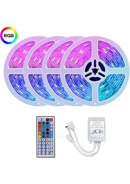 2835 Rgb Işık Şeridi 20M Esnek LED Işık Şeridi 44 Tuşlu Uzaktan Kumanda + Sevgililer Günü Yatak Odası Için Denetleyici (Yurt Dışından)