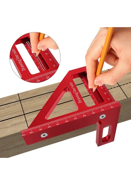 Ağaç Işleme Kare Iletki Gönye Üçgen Cetvel Yüksek Hassasiyetli Düzeni Ölçme Aracı Mühendis Marangoz Siyah (Yurt Dışından) modelleri