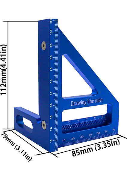 Ağaç Işleme Kare Iletki Gönye Üçgen Cetvel Yüksek Hassasiyetli Düzeni Ölçme Aracı Mühendis Marangoz Siyah (Yurt Dışından) fırsatları