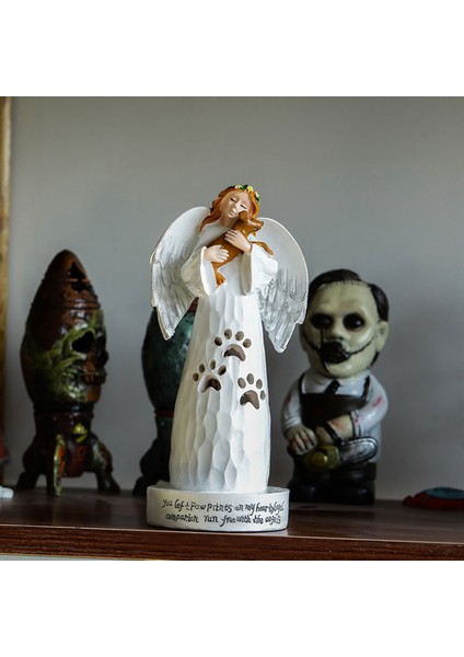 Peri Heykeli Bahçe Süs Reçine Zanaat Melek Heykeli Mumluk Şamdan Iskandinav Masaüstü Dekorasyon (Yurt Dışından) indirimleri