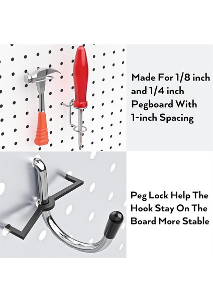 278 Adet Delikli Pano Aksesuarları Çeşitli Araçları Düzenlemek Için Delikli Pano Kanca Seti, 1/8 ve 1/4 Inç Asma Kancaları (Yurt Dışından) indirimleri