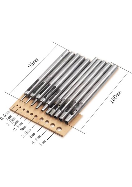 Dıy Aracı 0.5-5mm Deri Delme ve Delme Seti Deri Oyma Delme Aracı 10 Adet Çoklu Şartname. (Yurt Dışından)