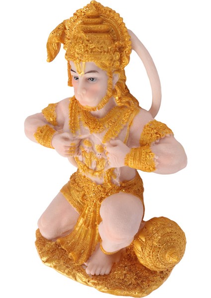 Altın Hanuman Heykeli Hint Lord Heykel Hindistan Heykelcik Koleksiyonu Idol Murti Heykel Dekor Süsleme Için (Yurt Dışından) modelleri