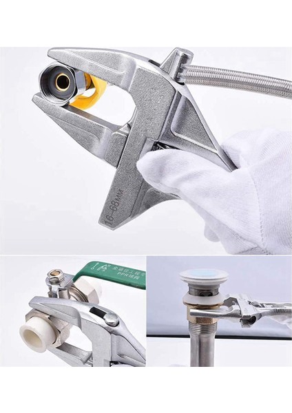 2x Ayarlanabilir Anahtarlar 6-68MM Geniş Çene Anahtarı Banyo Anahtarı Somunları ve Cıvataları Sıkmak Veya Gevşetmek Için El Aletleri (Yurt Dışından)