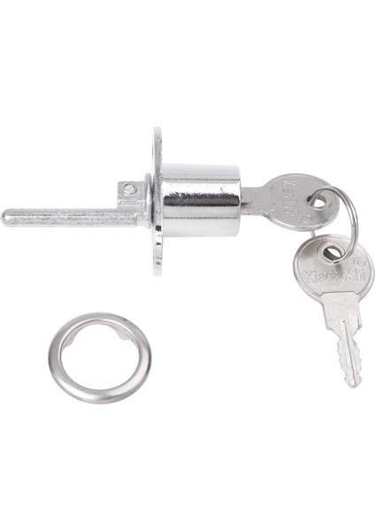 2 Adet 19MM Silindir Kafası Çapı Gümüş Ton Metal Çekmece Piston Kilidi 2 Tuşlu (Yurt Dışından) modelleri