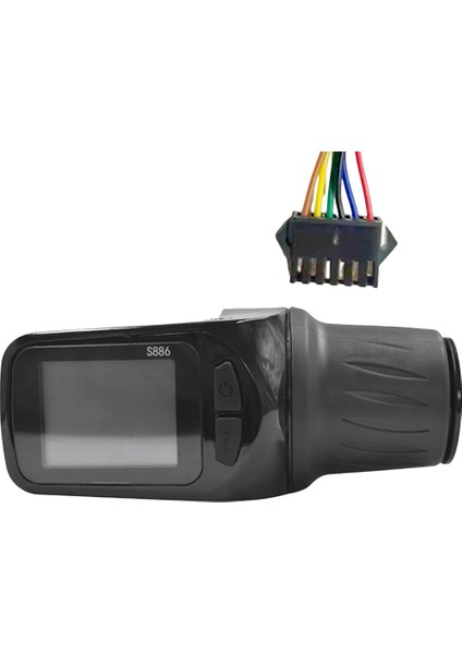 24V 36V 48V 60V S886 Ebike LCD Ekran Paneli Elektrikli Scooter Bisiklet Için Büküm Gaz Kelebeği ile Ayarlayın (Sm Fiş 6pın) (Yurt Dışından)