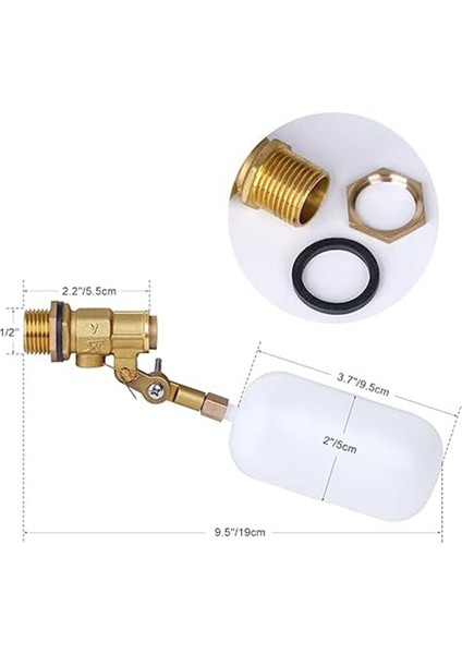 1/2 Inç Şamandıra Valfı, Gölet Şamandıra Valfı Kapatma Otomatik Doldurma Için Su Şamandıra Valfı, Hayvancılık Tankları, Akvaryumlar Için (Yurt Dışından) indirimleri