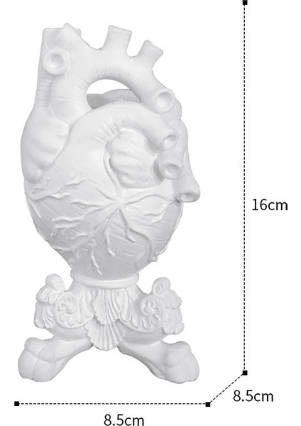 Retro Vazolar Masaüstü Kalp Vazo Ev Dekor Oturma Odası Retro Çiçek El Sanatları Reçine Sanat Vazolar, Beyaz (Yurt Dışından) fiyatları