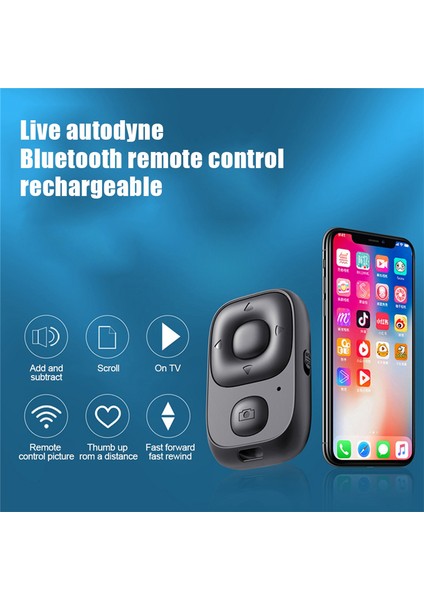 Şarj Edilebilir Kablosuz Bluetooth Denetleyici Zamanlayıcı Uzaktan Kumanda Kamera Telefon Selfie'si Için Çubuk Deklanşör (Yurt Dışından) indirimleri
