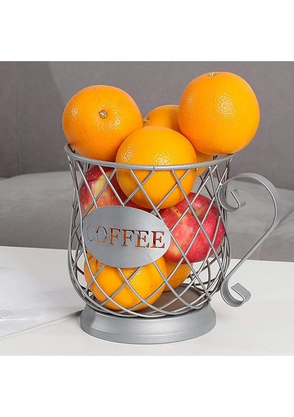 Kozmetik Depolama Kahve Fincanı Sepeti Kahve Kapsül Depolama Sepeti Kahve Organizatör Tutucu Ev Cafe Otel Için Gümüş (Yurt Dışından)
