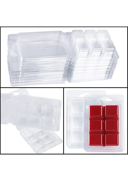 200 Paket Balmumu Eriyik Kapaklı, Balmumu Tart Mumları Için Temizle Boş Plastik Kare Tepsi (Yurt Dışından) indirimleri