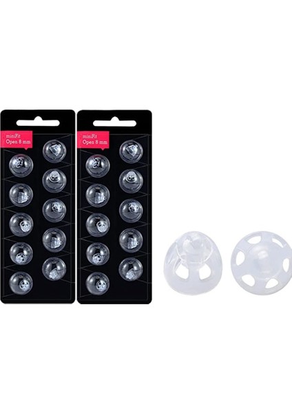 Minifit Açık Havalandırmalı Kubbeler Için Işitme Cihazı Kubbeleri: 2 Paket (8 Mm), Işitme Cihazı Sarf Malzemeleri Için Evrensel Kubbeler (Yurt Dışından)