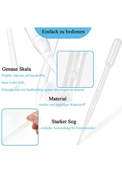 300 Pipet, 3 ml Tek Kullanımlık Pipetler, Ölçüm Pipetleri Laboratuvar, Sınıf, Deneysel Akrilik Renk, Eter Yağı (Yurt Dışından) fırsatları