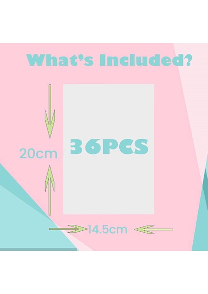 36 Adet Shrink Plastik Levhalar, Shrink Dink Levhalar, Shrink Film Levhaları Dıy Süsler Craft Için Boş Kağıt (Yurt Dışından)
