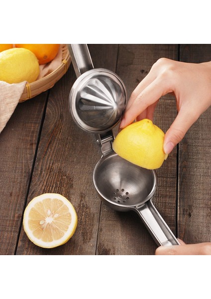 Limon Sıkacağı Paslanmaz Çelik Manuel Limon Sıkacağı Ev Meyve Suyu Manuel Sıkacağı Bulaşık Makinesinde Temizlenebilir (Yurt Dışından)