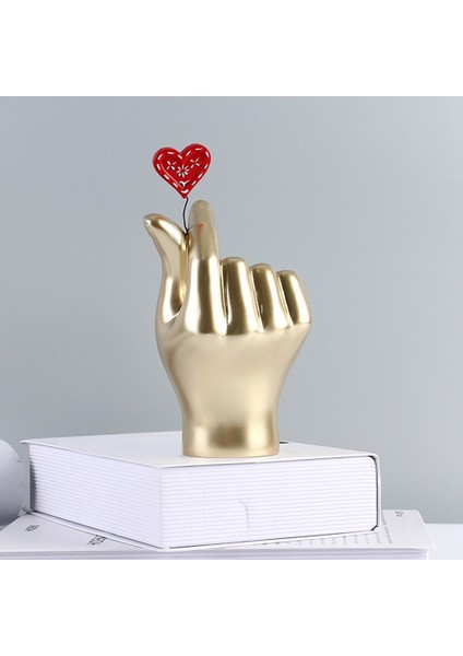Aşk Jest Tek El Heykeli Altın, Oturma Odası Için Modern Sanat Reçine Heykel Ev Aksan, Masaüstü (Yurt Dışından) indirimleri