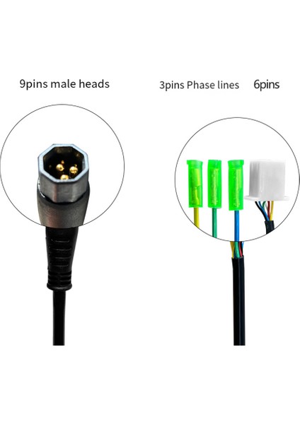 Ebike 9pin Motor Erkek Uzatma Kablosu Dönüşüm Hattı Su Geçirmez Ebike Motor Kablosu Elektrikli Bisiklet Aksesuarları (Yurt Dışından) modelleri