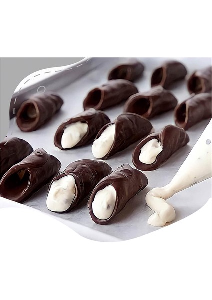 19 Adet Cannoli Tüpler Formları Seti Paslanmaz Çelik Yapışmaz Krem Boynuz Danimarka Pasta Kalıbı Kabuk Kremalı Rulo (Yurt Dışından)