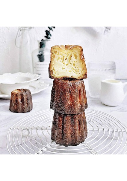 2x Canele Kalıp Kek Tavası, Fırın Pişirme Için 12 Gözlü Yapışmaz Cannele Muffin Bakeware Cupcake Tavası (Şampanya Altın) (Yurt Dışından) fırsatları