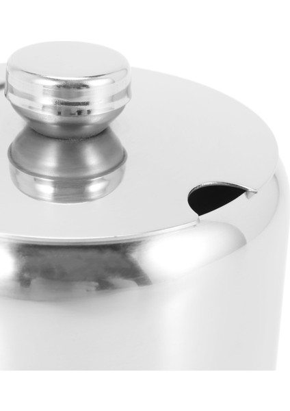 2x Paslanmaz Çelik Kapaklı ve Kaşık Baharat Kavanoz Baharat Kavanoz Sofra Baharat Kabı (Yurt Dışından)