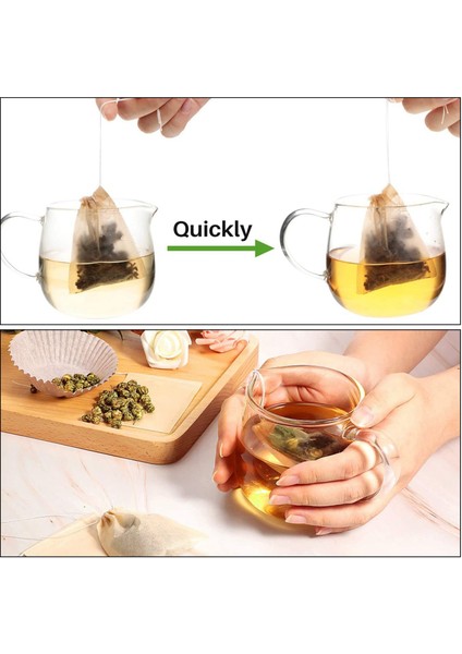 300 Adet Çay Filtre Torbaları, Tek Kullanımlık Kağıt Çay Poşeti Ipli Güvenli Güçlü Penetrasyon Ağartılmamış Kağıt Gevşek Yaprak Çay ve Kahve Için (Yurt Dışından) fırsatları