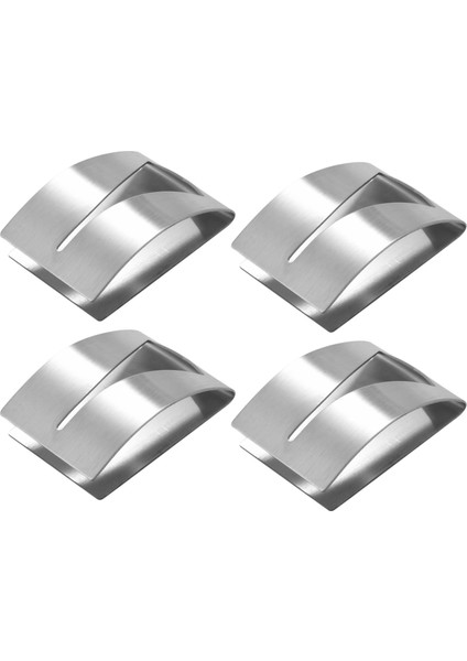 4 Parça Kendinden Yapışkanlı Havlu Kanca Tutucu, Paslanmaz Çelik Mutfak Bulaşık Havlu Kanca Duvara Montaj Sondajsız (Yurt Dışından)