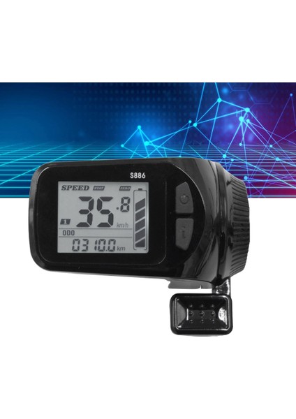 24V/36V/48V/60V S886 Ebike LCD Ekran Paneli Başparmak Gaz 5pın 6pın Elektrikli Bisikletler Için E-Scooter(5pın) (Yurt Dışından) modelleri