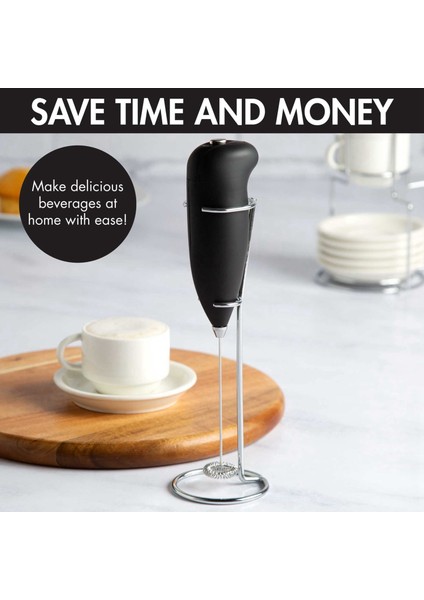 2x Süt Köpürtücü Standı El Çırpma Makinesi Içecek Köpürtücü Mini Blender Mikser Kahve Frappe Matcha Espresso (Yurt Dışından) indirimleri