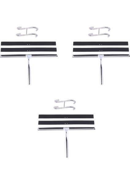 3x Silecek Paslanmaz Çelik Duş Silecek 31 cm Duş Silecek Sondaj Olmadan Pencere Çektirme ile Duvar Askı 6 Silikon (Yurt Dışından)