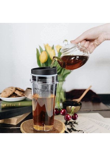 2 Adet 16 Oz Fincan Dört Kapaklı, Blender Yedek Parça Aksesuarları Ninja BL660 BL770 BL740/QB3000/BL810 Blender (Yurt Dışından) modelleri