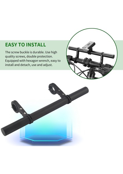 Bisiklet Gidon Uzatma 30CM Bisiklet Gidon Genişletici Alüminyum Alaşımlı Braket Kelepçe Kilometre Far Gps (Yurt Dışından) fırsatları