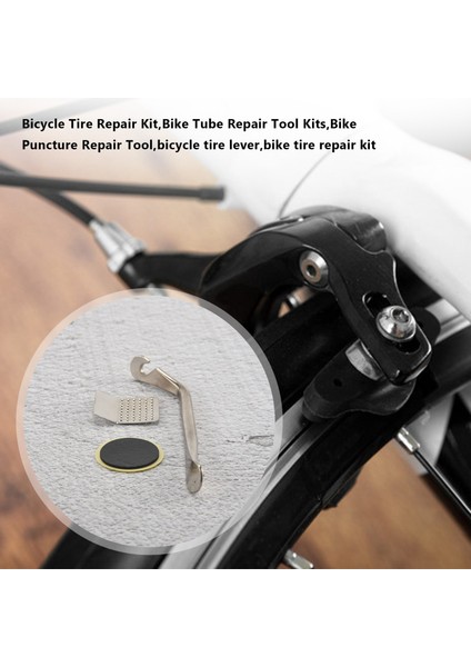 Bisiklet Lastiği Tamir Kiti, Bisiklet Düz Lastik Tamir Kauçuk Yama Tutkal Seti Bisiklet Lastiği Delinme Onarım Aracı Için (Yurt Dışından)