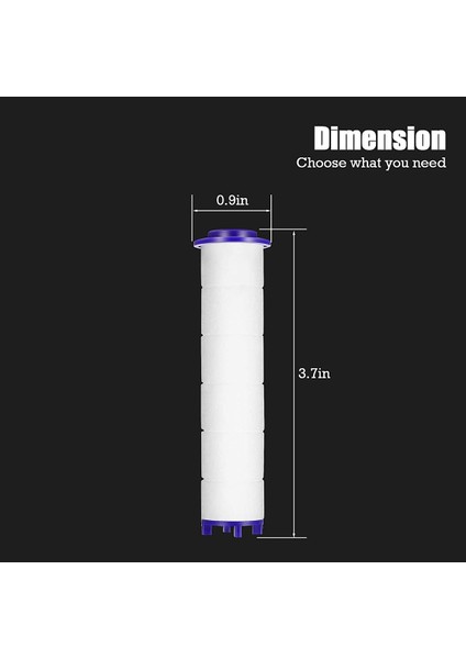 Vortex Duş Başlığı Filtresi 3,7 Inç Çıkarılabilir Pervane Için 12'li Yedek Filtre Seti (Yurt Dışından) modelleri