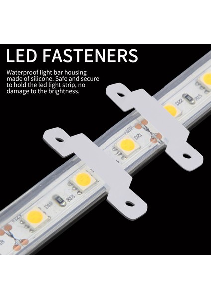 100 Adet LED Işıklar Bağlantı Elemanı Klipsi Silikon Toka Için Uygun 3528 5050 1210 Rgb LED Işıklar 12MM (Yurt Dışından) modelleri