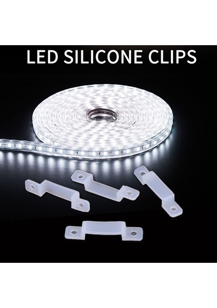 100 Adet LED Işıklar Bağlantı Elemanı Klipsi Silikon Toka Için Uygun 3528 5050 1210 Rgb LED Işıklar 12MM (Yurt Dışından) fırsatları
